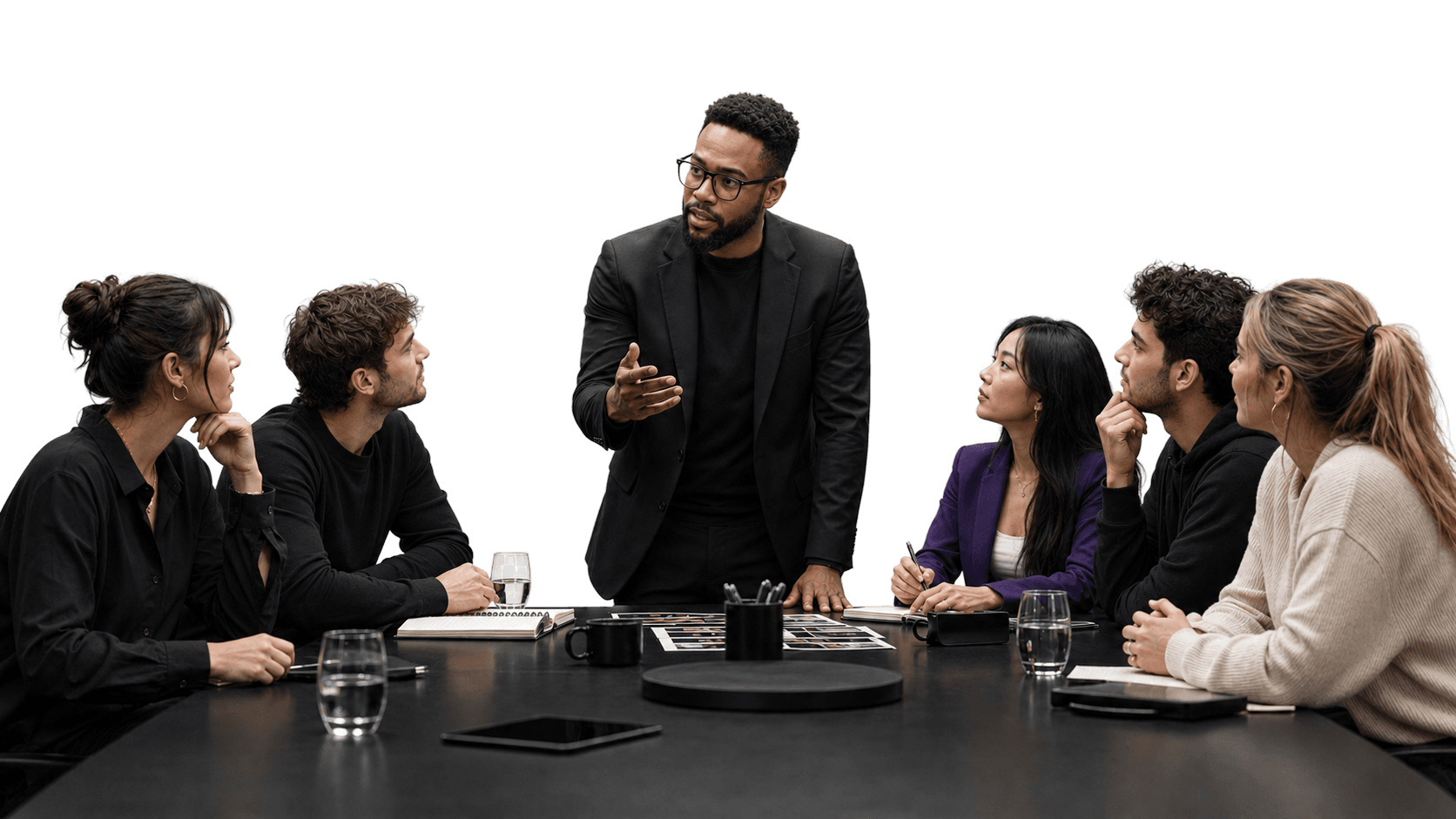 The Funnel North team around a table in a strategy session
